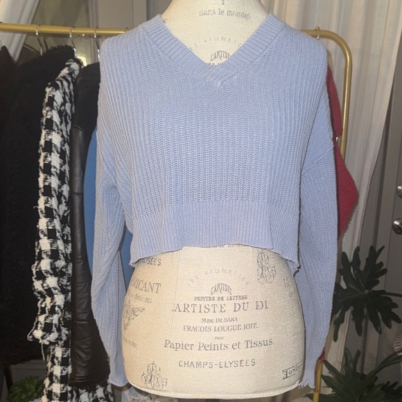 Aeropostale Sweaters - Aeropostale V-Neck Light Blue Women's Sweater Longsleeve knit top XS